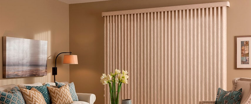 Vertical Blinds in living area