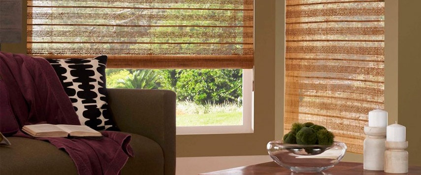 Woven Shades are a stylish way to improve you living room
