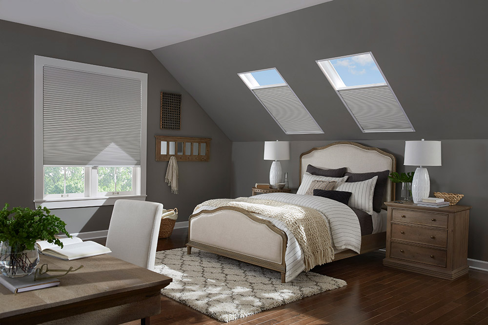 Shades for the skylights in your bedroom